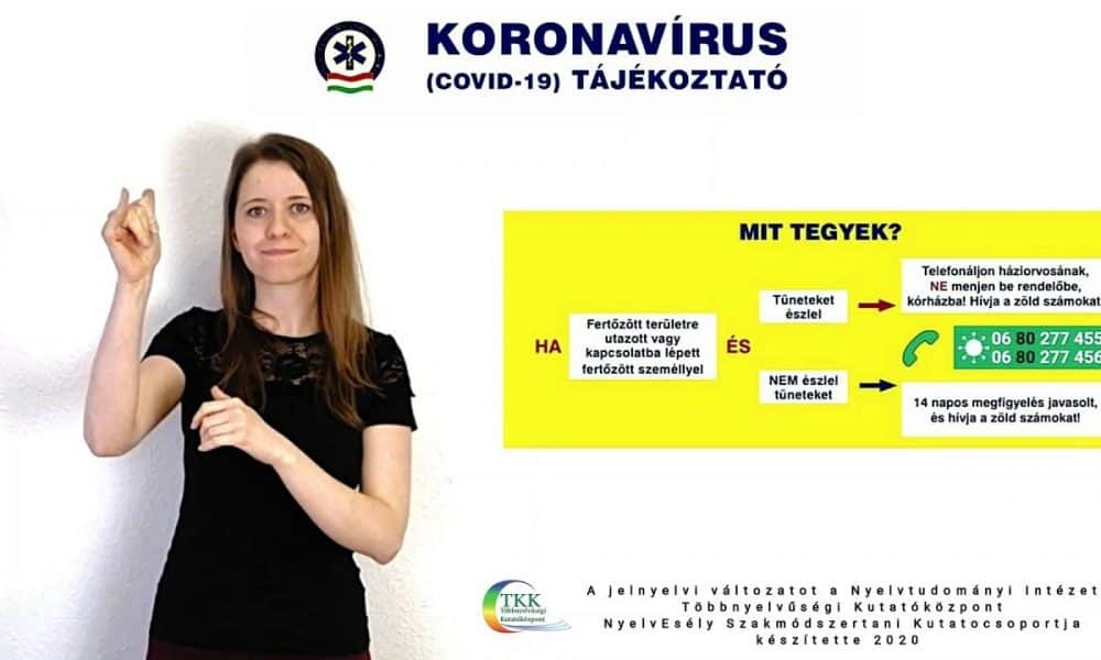 Jelnyelven készített koronavírus-tájékoztatót az MTA oktatási kutatócsoportja