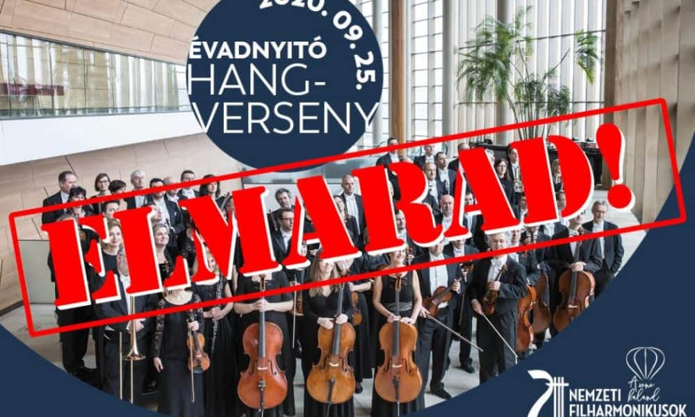 A vírus miatt elmarad a Nemzeti Filharmonikusok évadnyitó hangversenye