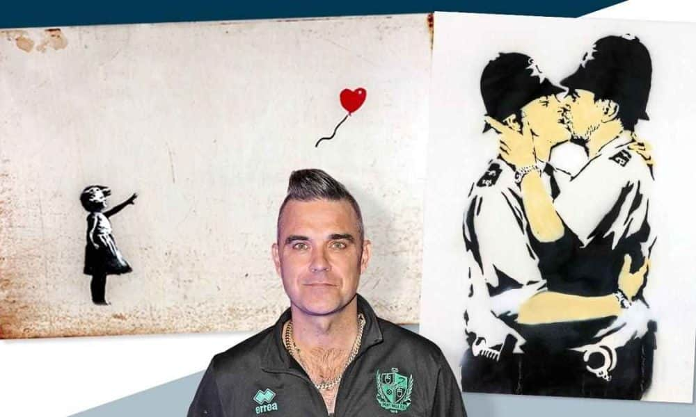 Robbie Williams piacra dob 3 Banksy-alkotást