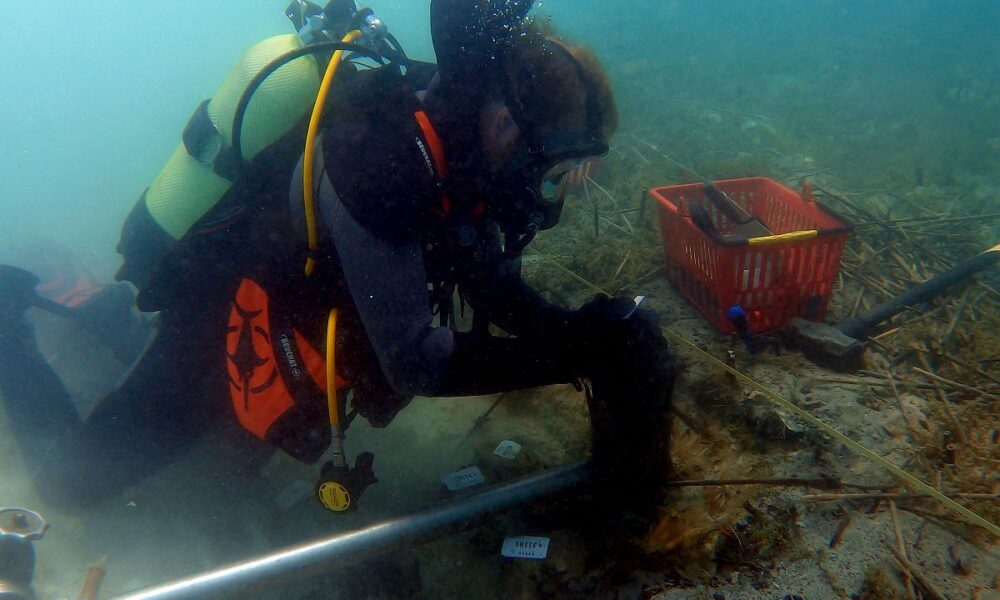 Víz alatt állítottak karácsonyfát az Ohridi-tó mélyén