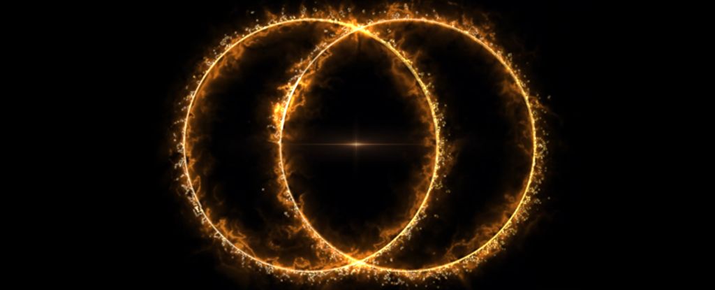 Lélegzetelállító kettős gyűrű sugároz a világűr mélyén